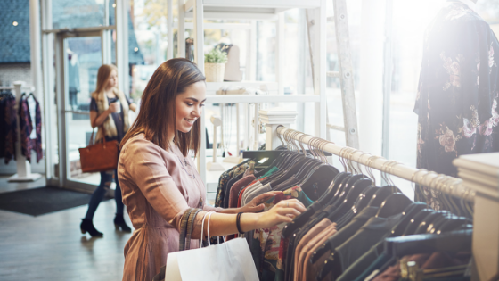 Young woman shopping