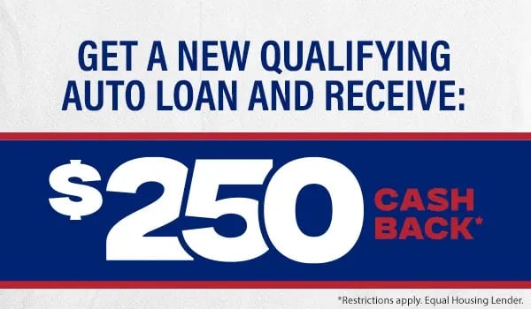 Auto Loans: Get a New Qualifying Auto Loan and Receive $250 Cash Back