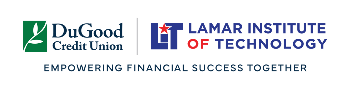 DuGood Logo and LIT logo separated by a grey vertical spacer