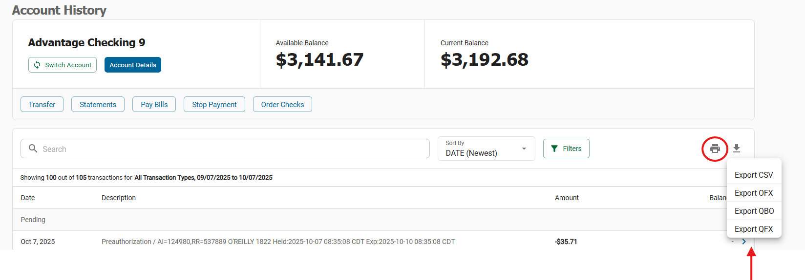 Print and Export Features