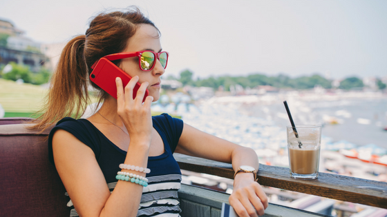 Young woman on cell phone