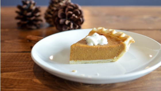 Plate of pumpkin pie