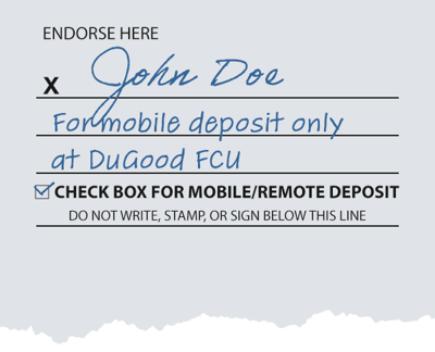 Endorsement example Endorsement example